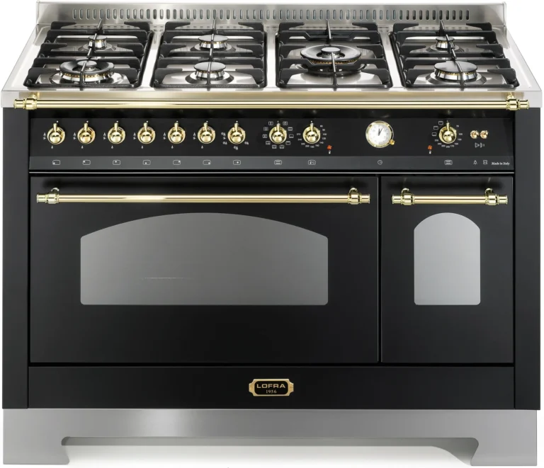 Fogão LOFRA Dolcevita RNMD126MFT+E2 preto fosco de 120 cm.