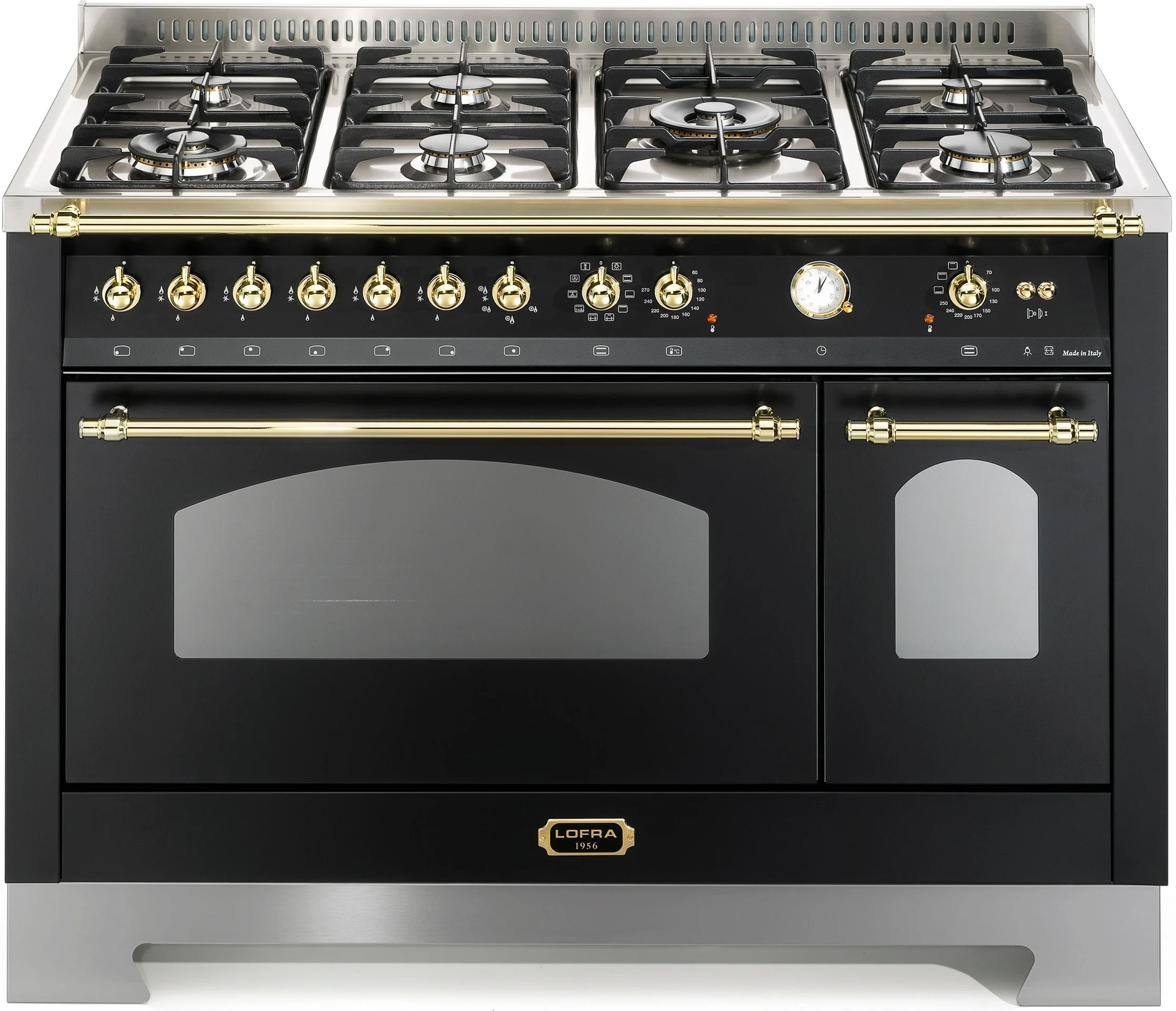 Fogão LOFRA Dolcevita RNMD126MFT+E2 preto fosco de 120 cm.