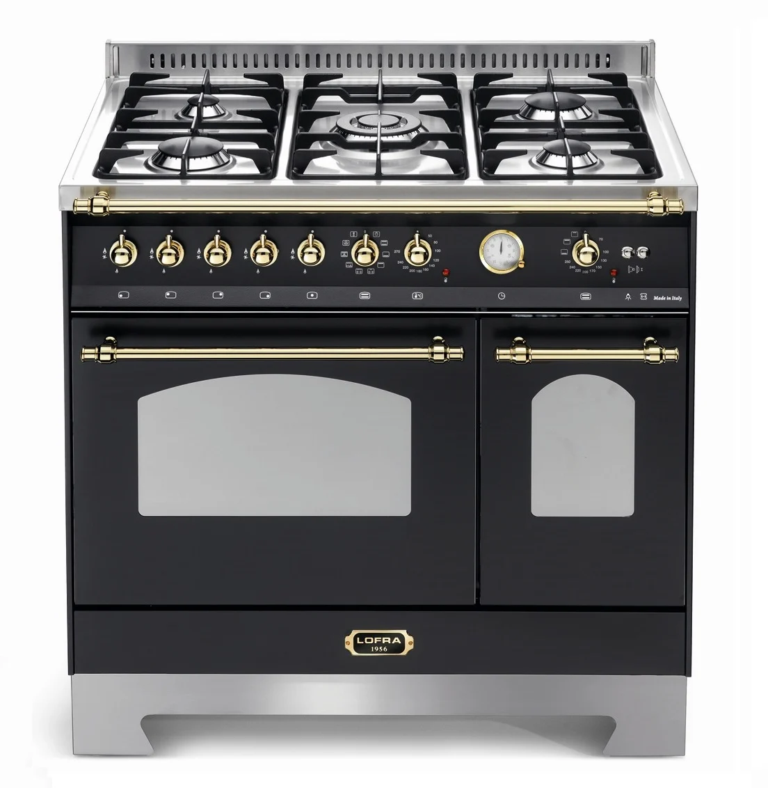 Fogão LOFRA Dolcevita RNMD96MFTE/CI preto fosco de 90 cm.